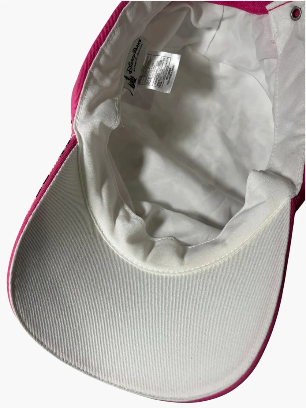 Disney Parks Mickey Mouse Chevron Pattern Cadet Cap Hat Pink Black Size Adult